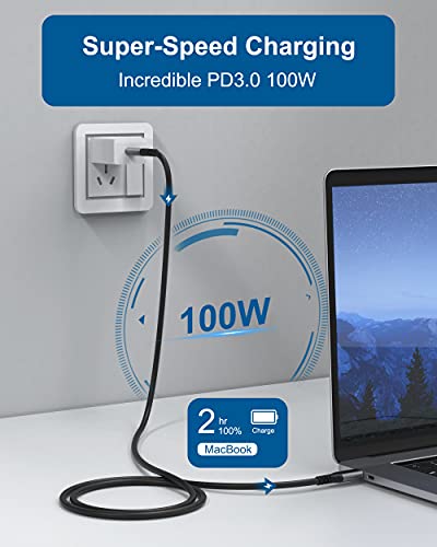 Thunderbolt 4 Cable 6Ft/1.8M, 40Gbps Thunderbolt Cable,Usb C Monitor Cable For Single 8K/Dual 4K, 100W Usb C Charging Cable Compatible With Thunderbolt 3/4 For Laptop,Macbook,Docking Station.etc #TOP5