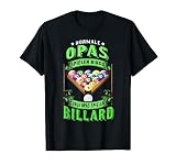 Coole Opas Spielen Billard Queue Snooker 8-Ball Pool Cue T-Shirt