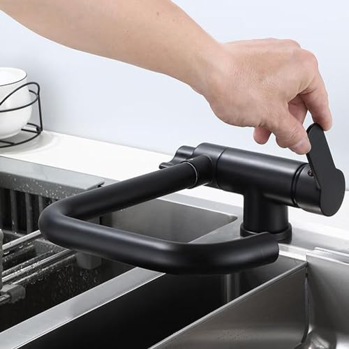 Mitigeur cuisine 3 voies noir pour fenêtre ouvrante et eau pure au quotidien