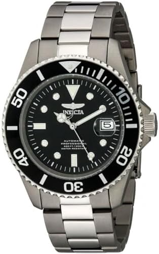 Invicta mens automatic watch, analog display and titanium strap 0420