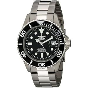 Invicta Men’s 0420 Pro Diver Automatic Black Dial Titanium Watch