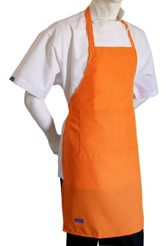 CHEFSKIN Orange Apron + White HAT Children Cooking Chef Set Adjustable, Prime Item
