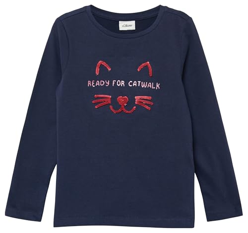 s.Oliver Junior Mädchen 2171378 T-Shirt Langarm, 5836, 128-134 Plus