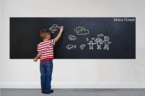 Image of WallDesign Chalkboard Film - Durable, Easy Installation, Customizable Size, Stain-Resistant Surface for Office, Home, Study, Planning, Work