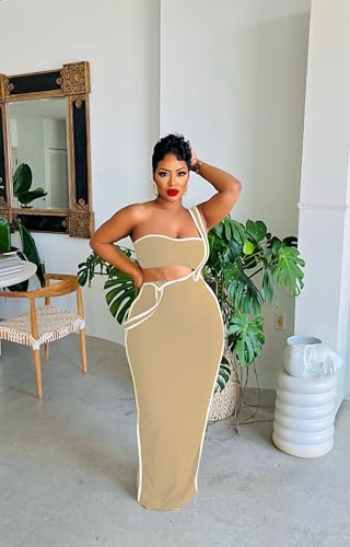 2 Piece Outfits for Women Summer Tube Crop Tops Sexy Bodycon Dresses Maxi Skirt Sets Vacation Jumpsuits Club Outfits4