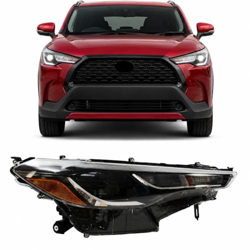 ILAMP Headlight Fit For 2022 2023 Base Trim Toyota Corolla Cross L/LE Headlight Headlamp （Right Passenger） RH SIDE COS22A04R LOW