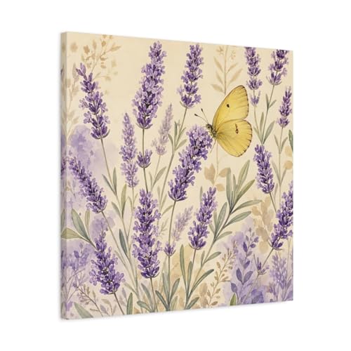 Impression sur toile lavande de qualite superieure avec chassis epais de 3 cm