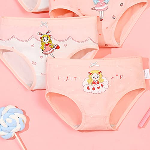 Girls Hipsters Underwear Underpants Cartoon Letter Print Underwear Shorts Pants Briefs Set 4PCS Underwear Size 84
