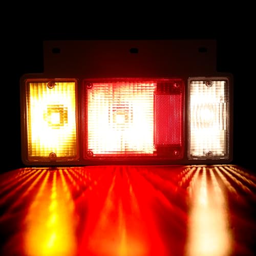 Image of Tail Light Bar Kit for Isuzu NPR 1987-2010, NPR-HD 1999-2010, NQR 1995-2010, NRR 2005, FSR 1987-1996, FRR 1995-1998 Replace Rear Truck Tail Lamp Lights, Halogen With Bulbs