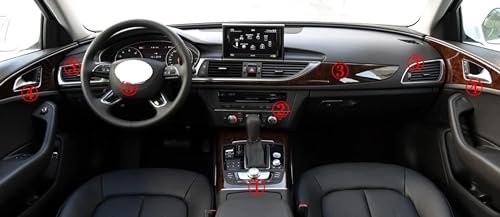Sticker carbone intérieur A6 C7 pour masquer rayures console - 3