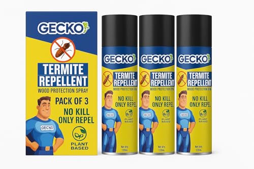 Image of Shadow Securitronics Herbal Termite Repellent Spray 120ml | 10-Minute Action | Kills Entire Termite Colony | 100% Organic Chemical-Free Repellent for Home, Furniture & Wooden Items | Pack of 3