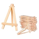 【Tamaño y cantidad】 El caballete de presentación mide 9 cm / 3.5 pulgadas de ancho y 15 cm / 5.9 pulgadas de alto (de pie); Plegable y liviano, fácil y conveniente de almacenar. El paquete incluye 20 mini caballetes de madera, suficientes para su repuesto o reemplazo.
