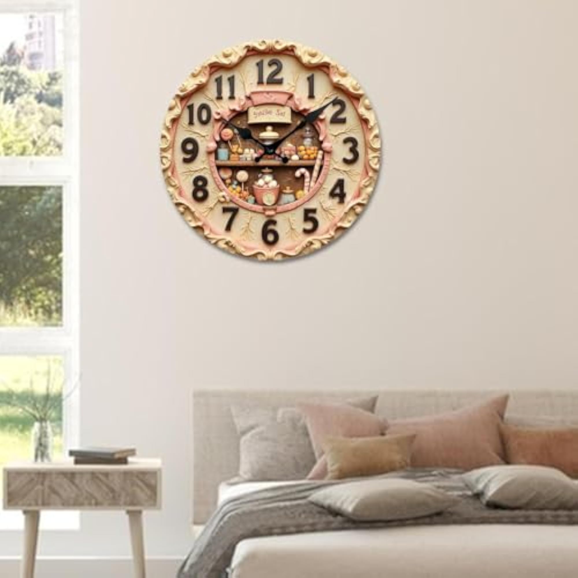 Contemporary Hanging Clock for Kitchen Bar Coffee Shop