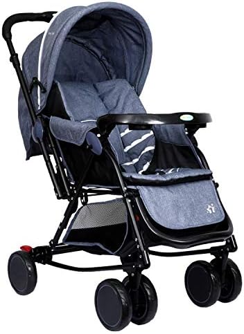 1st Step Cloudie Baby Pram Cum Rocker 2 in 1 Rocking Baby Stroller and Pram for Baby|Kids|Infants|New Born|Boys|Girls of 0 to 3 Years (Blue)