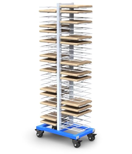 50-Tier Paint Drying Rack with Lockable Wheels