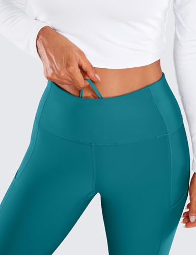 Image of CRZ YOGA Fleece Thermal Leggings Pockets 28'' | Casual, Full Length, Winter, Warm, for Women
