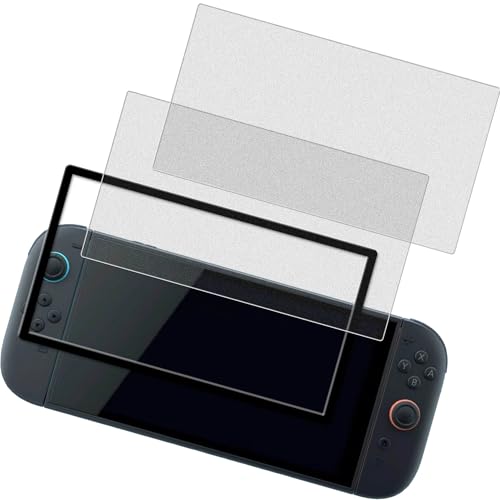 HUAKE �A���`�O���A Switch 2 �K�p ���炳�� �K���X�t�B���� �����K���X ���˖h�~ �T���T�� �ی�t�B�����y(2��)�K���X�t�B���� �{�K�C�h�g�t���z