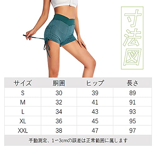 女性用 ヨガショーツ フィットネス スポーツショーツ レギン