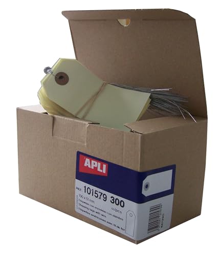 Étiquettes américaines avec fil de fer 100x51 mm lot de 300 pour création DIY et artisanat