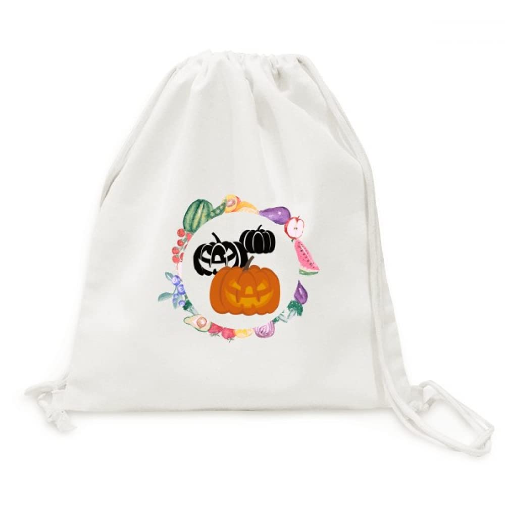 Sac citrouilles de Halloween en tissu pour offrir des bonbons