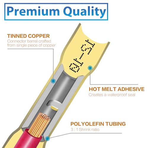 Heat Shrink Butt Connectors Kit, Oiojuct (800)