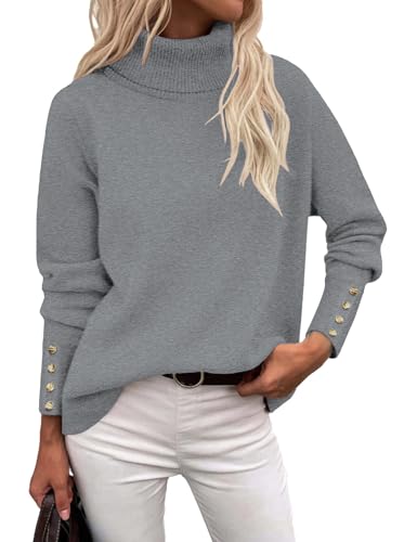 Rapbin Turtleneck Sweater for Women Long Sleeve...