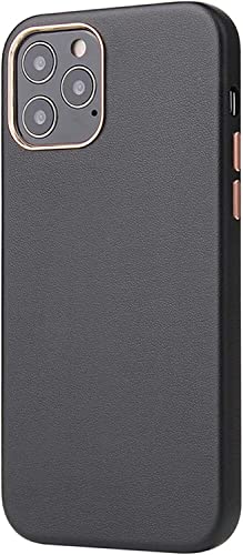 Housse de protection en cuir premium iPhone 13 Pro Max antichoc élégante Svart