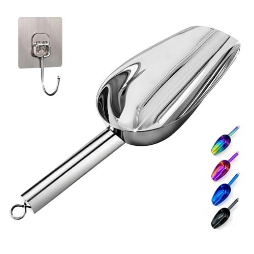 3oz Stainless Steel Ice Scoop for Freezer，Kitchen Ice Scooper for