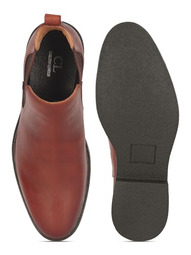 Image of Carlton London Classic Slip-On Ankle Chelsea Boots for Men