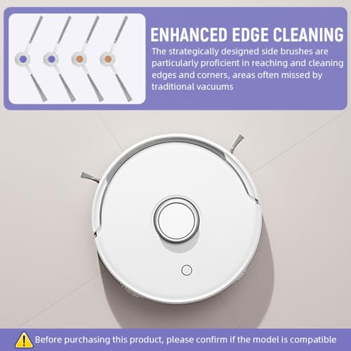 Image of HASTHIP 4Pcs Side Brushes for Narwal Freo X Ultra /Freo X Plus, Replenishment Kit, Replacement Parts Replacement Side Brushes Universal Spare Side Brushes Replacement Accessories