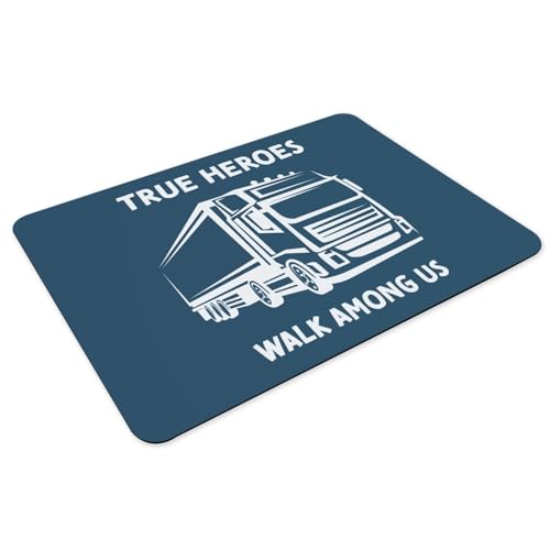 Sets de table caoutchouc bleu grand format True Heroes Trucker lot de 4