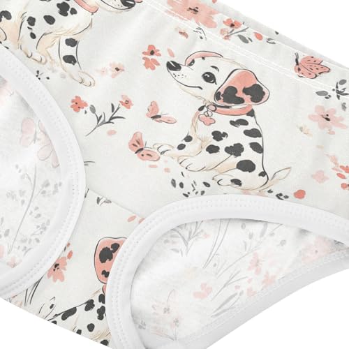 Wusikd Dogs Butterfly Girls' Underwear Cotton Flowers Girls Briefs Soft Toddler Underwear 2T4