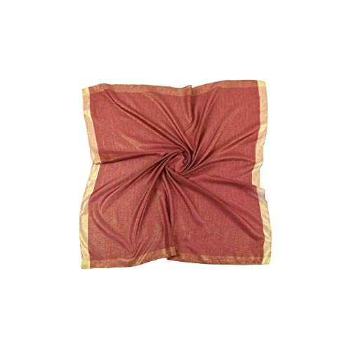 Women'S Scarf Wrap Muslim Hijab Headband Soft Lightweight Shawl （Gold Metal Color）Thread 35