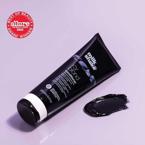 milk_shake | Icy Blond Conditioner 250 ml, Spezieller Anti-Gelb Conditioner für blondes oder gebleichtes Haar, mit schwarzem Pigment, Made in Italy