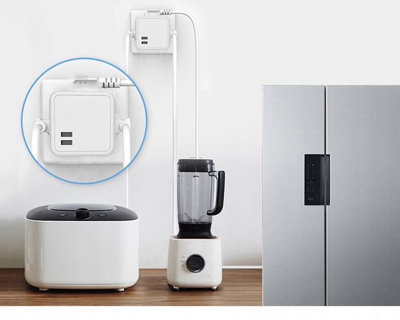 Cubo enchufe múltiple con cargador USB para pared compatible con iPhone y Galaxy 3