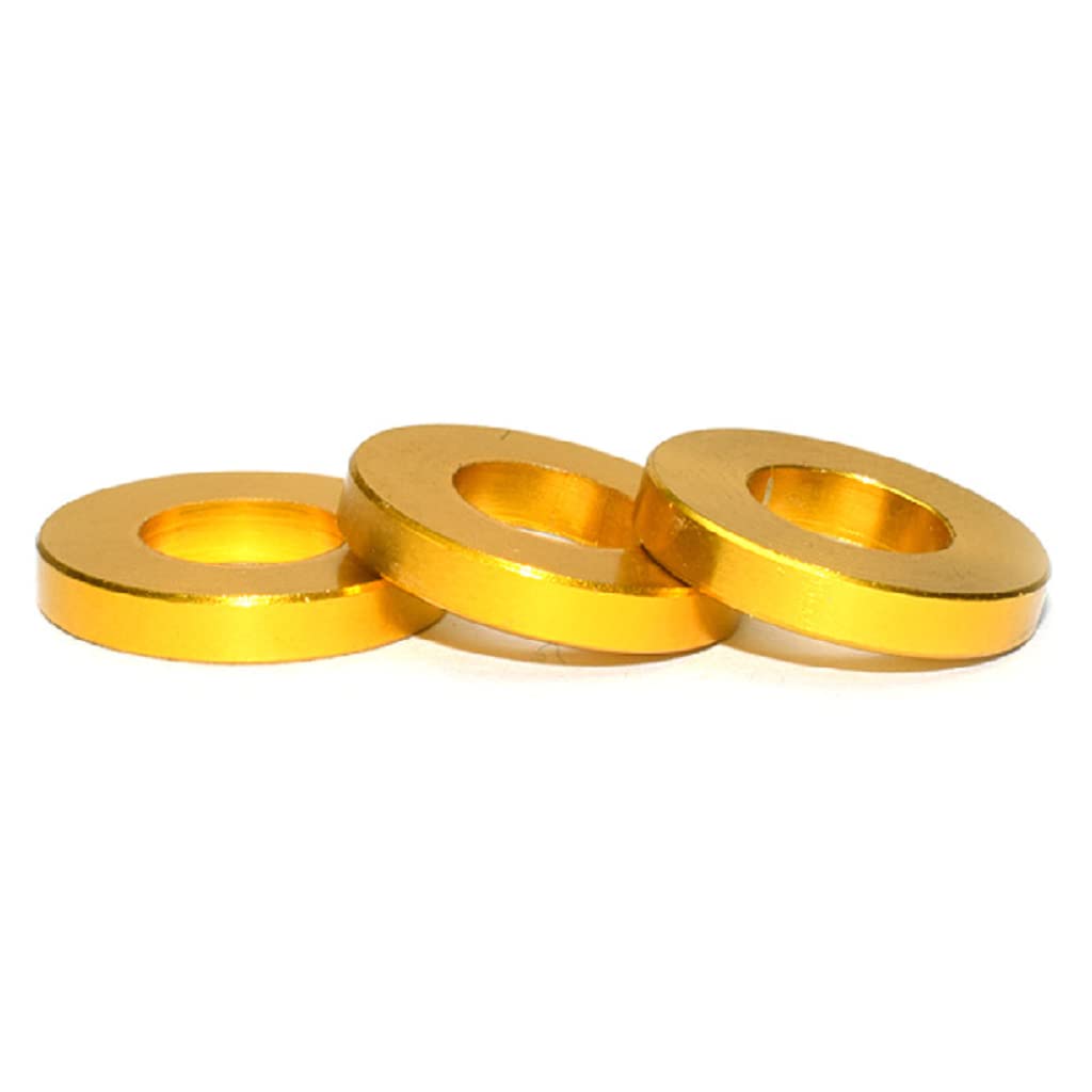50pcs M6 Flat Washer Aluminum Anodized Countersunk Gasket for RC Model Part (Gold)