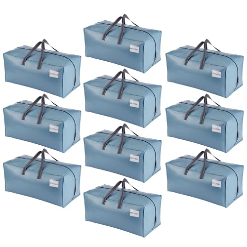 Image of VENO 10 Pack Heavy Duty Moving Bags with Backpack Straps, Zippers & Handles, Extra Large Packing Bags for College Dorm Essentials, Moving Supplies Alternative to Cardboard Moving Boxes