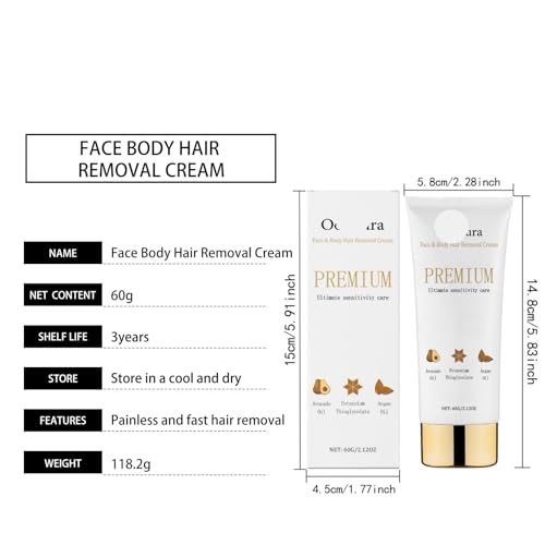 Crème dépilatoire douce pour le visage solution anti repousse dure peau lisse 3PCS