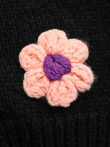 Image of CIDER Women's Floral Cropped Cardigan Cute Flower V Neck Button Down Trendy Sweater
