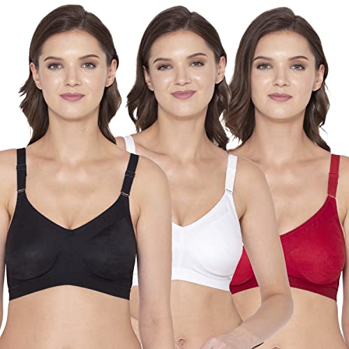 Image of SOUMINIE - Minimizer Bra - Non Padded - Cotton Rich - Broad Straps - Full Coverage - Wireless Seamless T-Shirt Bra