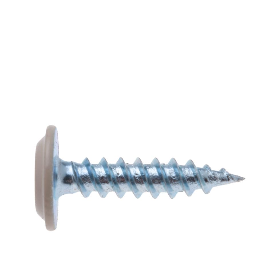 4.2mm x 19mm Self Tapping Phillips Screws for Sheet metal to Wood, Powder-Coated Beige (RAL 1001), Fine Thread, Sharp Tip, Wafer Head Screw, Galvanized, Indoor & Outdoor Use, 250 pcs - Image 3