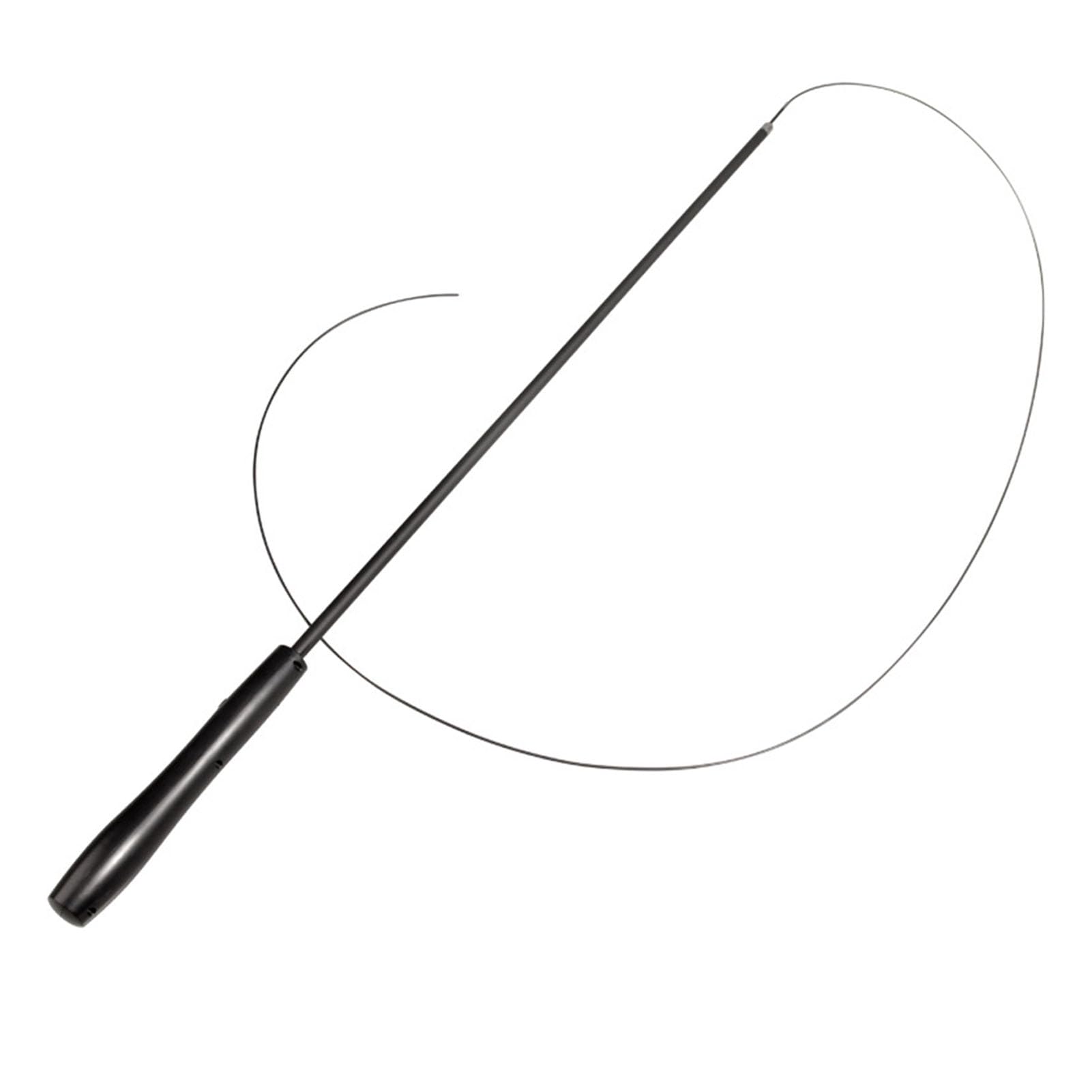 Varita Telescópica para Juegos de Gatos, Juguete de Varita Retráctil con Luz Roja LED, Diseñada para Juegos Interactivos, Antideslizante, Juguete de Caña de Pescar p (Negro)