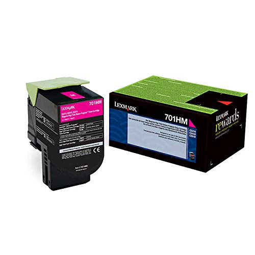 Lexmark 70C1HM0 (701HM) High-Yield Toner Cartridge, Magenta - in Retail Packaging