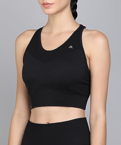 Image of Kobo Medium Impact Slip on Everyday Sports Bra for Women - Lightly-Padded, Non-Wired & High Coverage | Lined Cups with Removable Inserts (Imported)