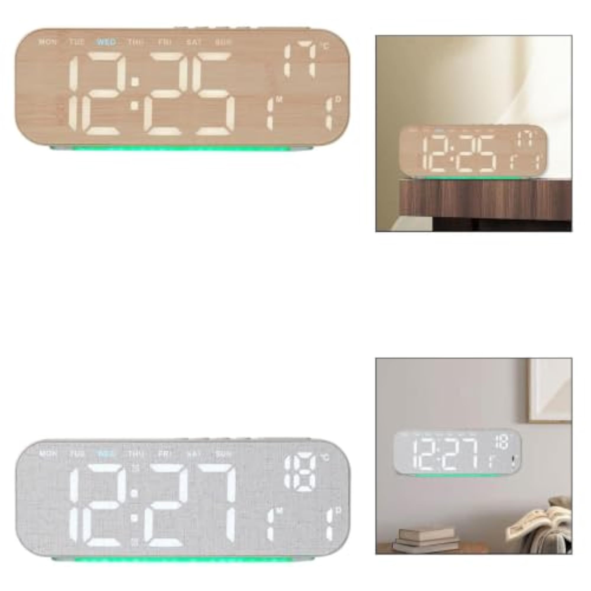 Stylish Portable Minimalist Digital Alarm Clock