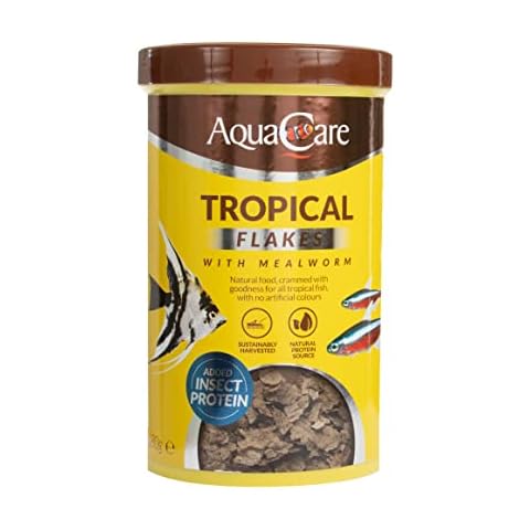 AquaCare Tropical Fish Food Flakes Complete and Varied Food for All Tropical Fish (180g) Cover