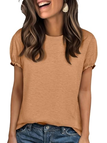Image of UNCLECAT Women's Short Sleeve T Shirts Trendy Crew Neck Tops Basic Tee
