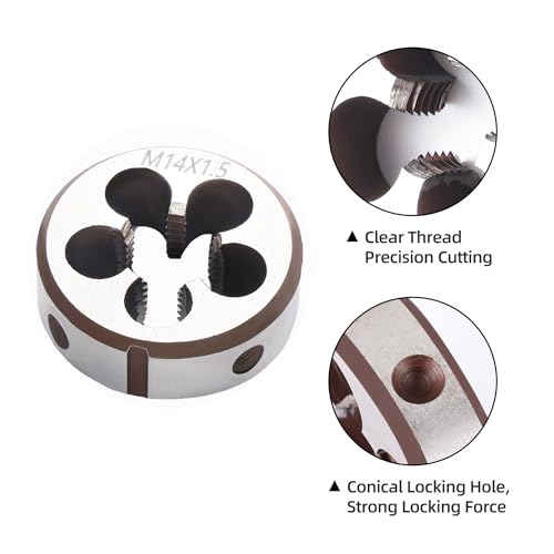 Image of M14 x 1.5 Metric Thread Tap and Die Set, M14 x 1.5mm High-speed Steel Machine Tap Die Set Right Hand
