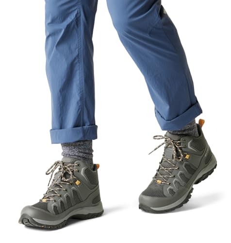 Columbia Mens Granite Trail Mid Waterproof, Dark Grey/Raw Honey, 11 Wide