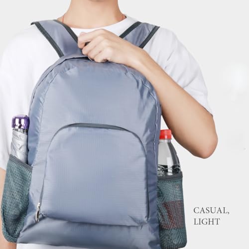 Mochila ligera plegable para senderismo de 20L negra miniatura 2